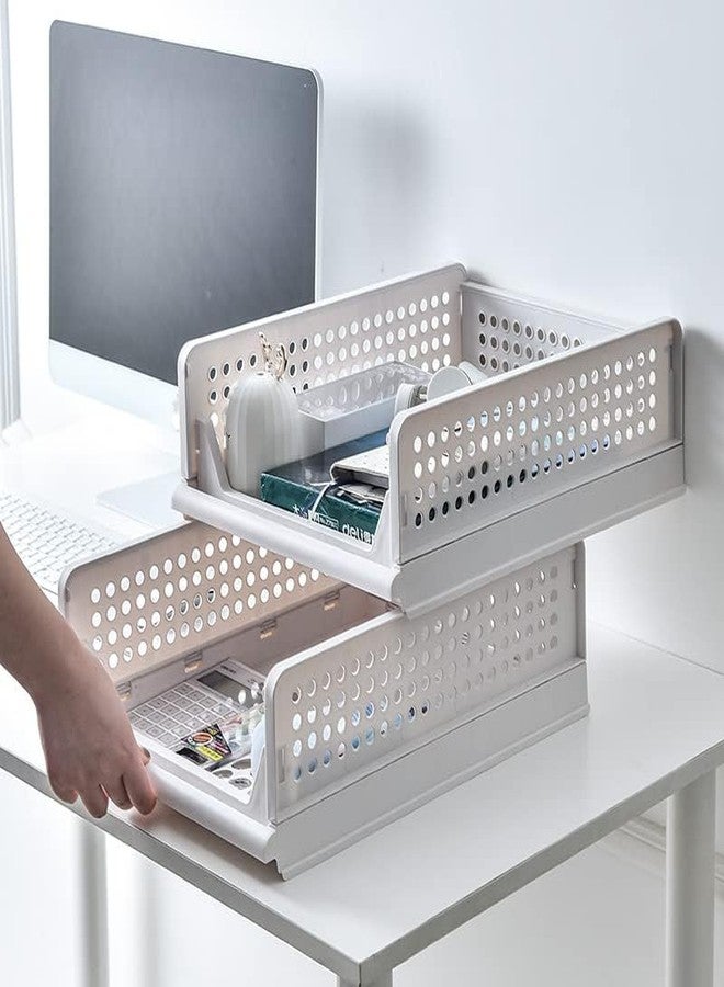 Isence - 4 Pieces Clothes Organizer for Wardrobe Cupboard Organizer for Clothes Foldable and Stackable Closet Organizer Drawer Organizer for Clothes (Pack of 4 Large) - Image 4